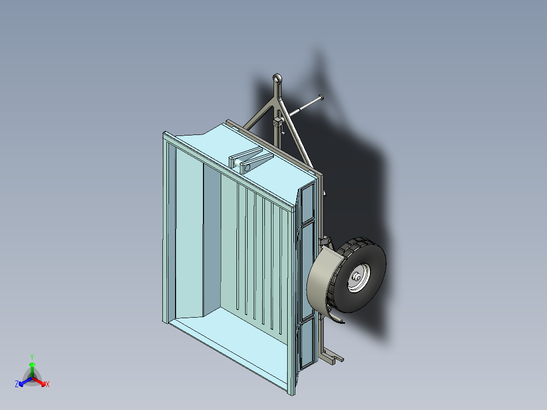 带转储的单轴农用拖车