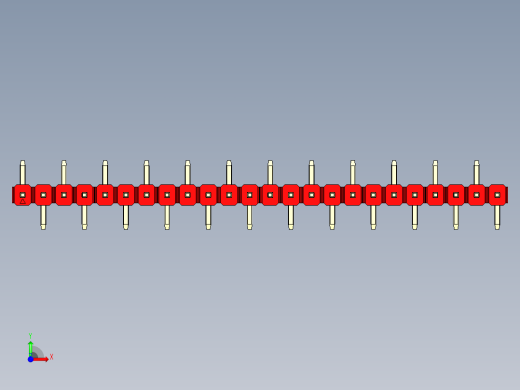 彩色公排针 100mil 2.54mm 系列-DS1022_red_24p_100mil_Type_SMT_R1_rev1.0前视缩略图