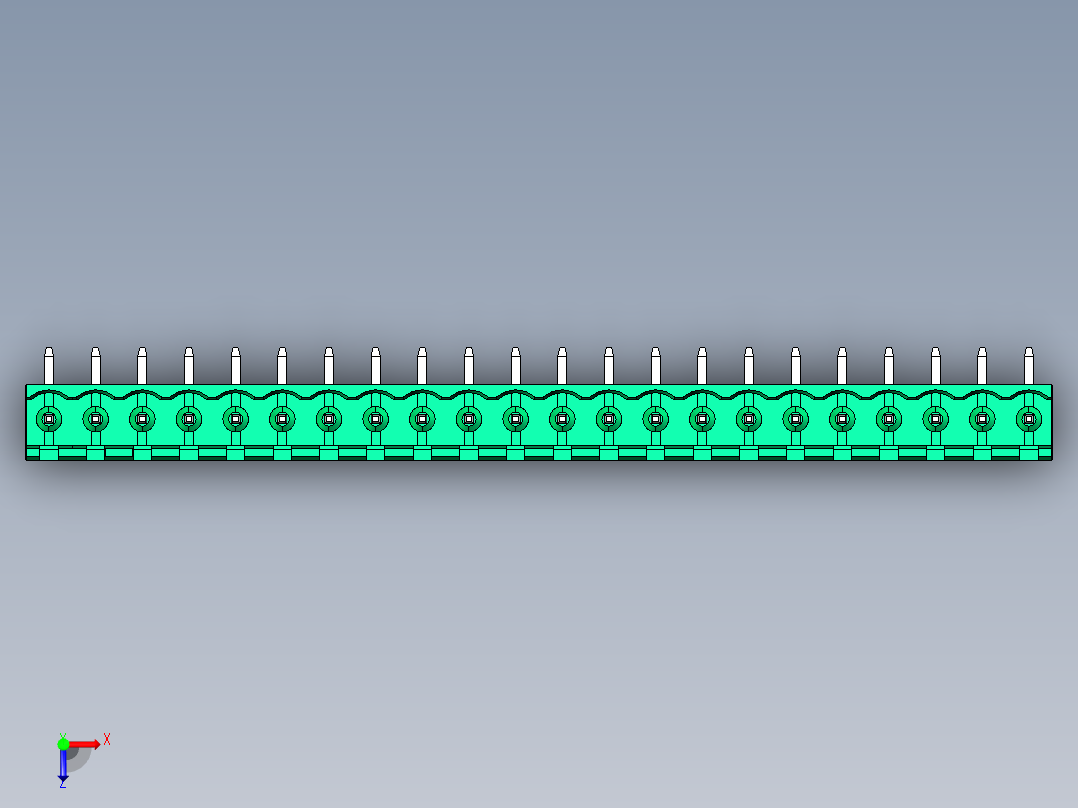 DEGSON 2EDG 系列 5.08mm 可插拔接线端子组-2EDGR-5.08-22P-14-00AH俯视图