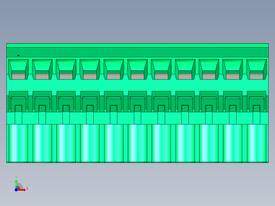 DEGSON 2EDG 系列 5.08mm 可插拔接线端子组-2EDGKL-5.08-11P-14-00AH前视图