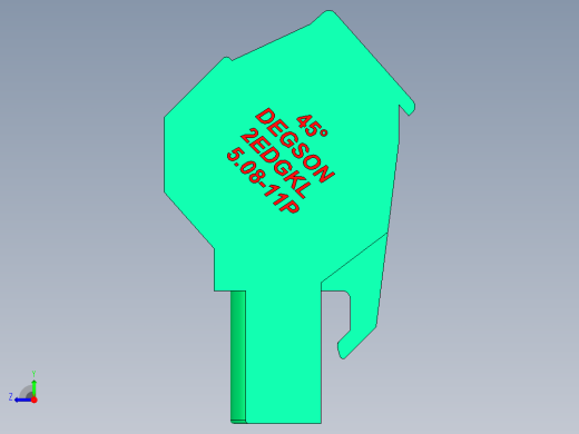 DEGSON 2EDG 系列 5.08mm 可插拔接线端子组-2EDGKL-5.08-11P-14-00AH右视缩略图