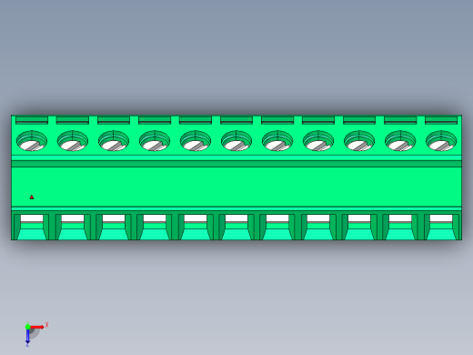 DEGSON 2EDG 系列 5.08mm 可插拔接线端子组-2EDGKL-5.08-11P-14-00AH俯视缩略图