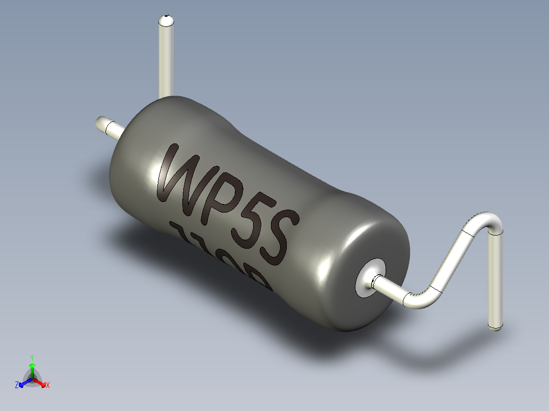 功率电阻WP5S正等轴测图