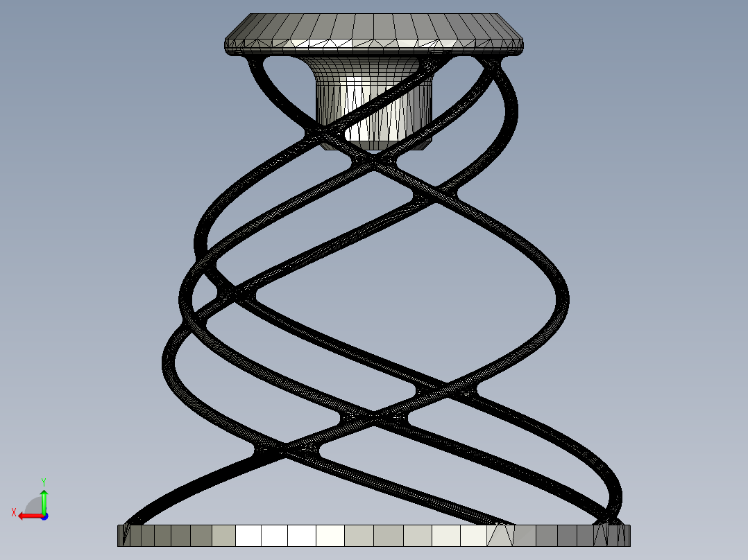 3D打印灯后视图