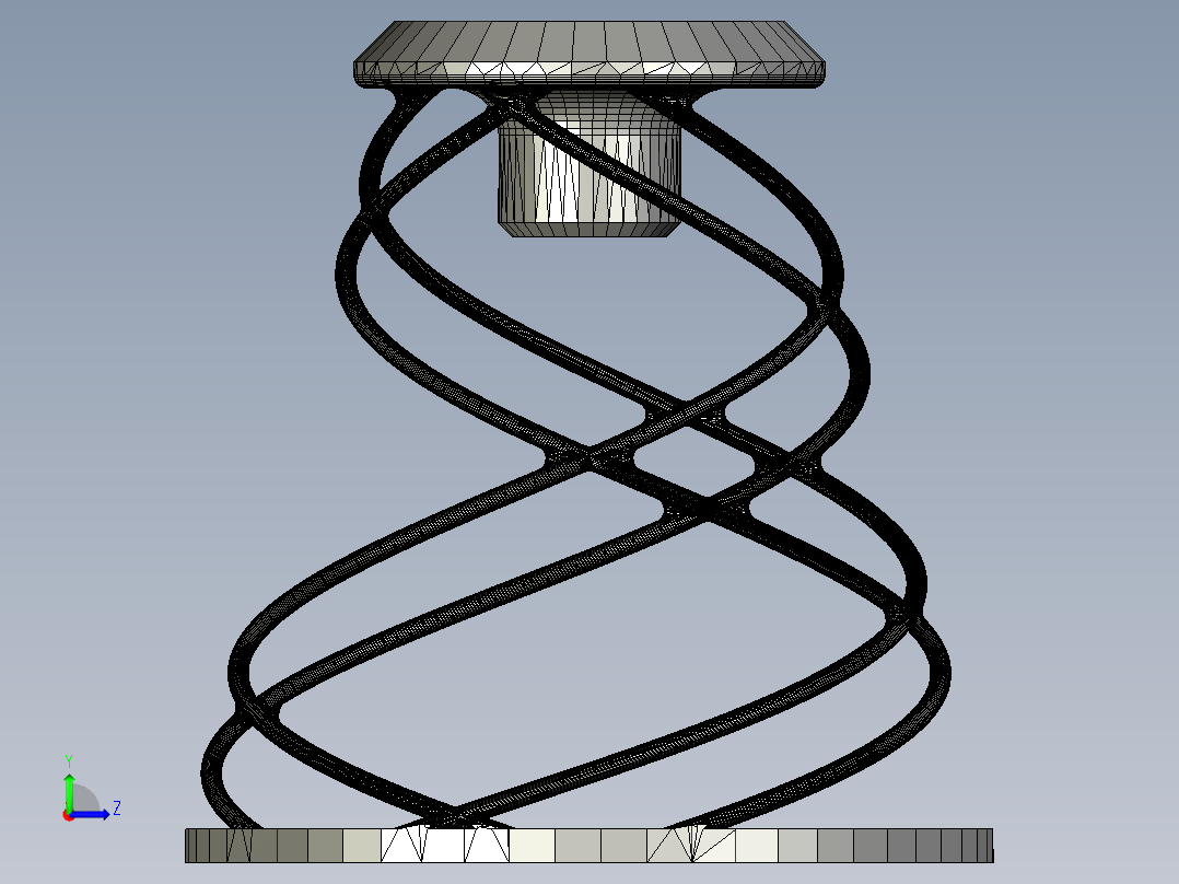 3D打印灯左视图