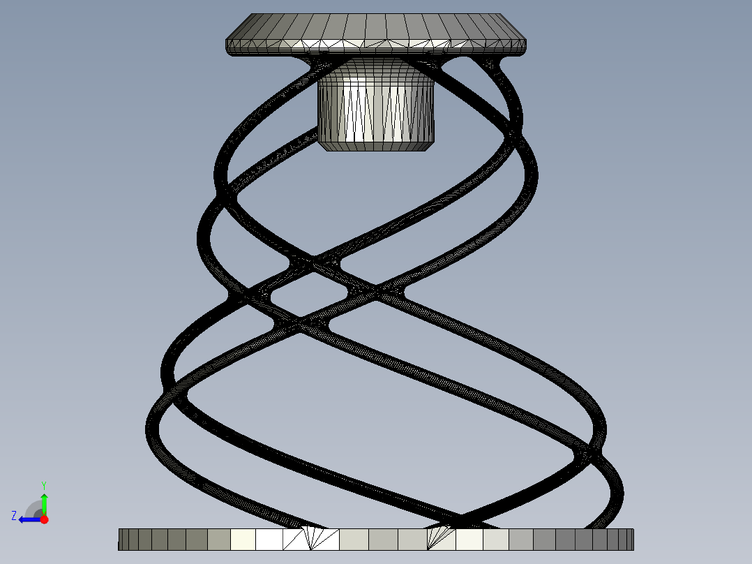 3D打印灯右视图