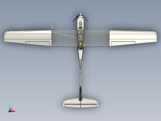 固定翼手抛机装配图前视缩略图