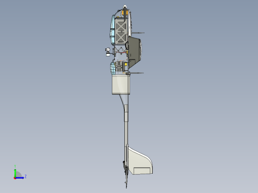 固定翼手抛机装配图左视缩略图