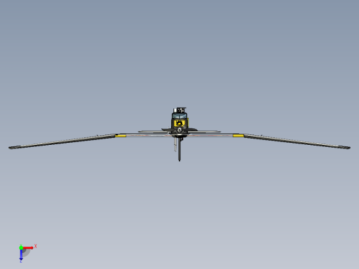 固定翼手抛机装配图俯视缩略图