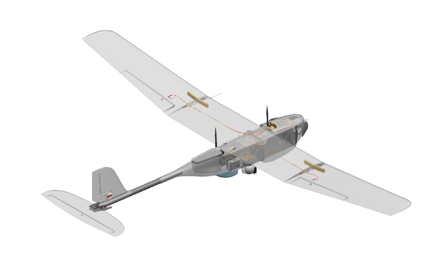 固定翼手抛机装配图