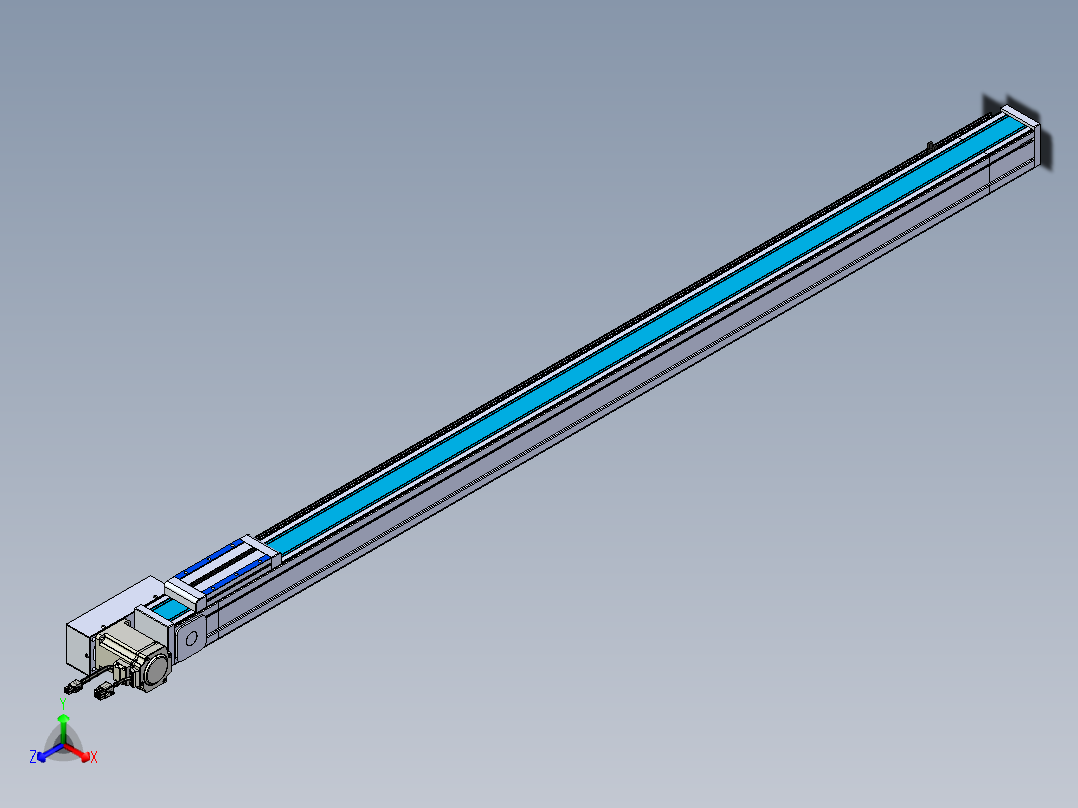 威洛博LB.GB同步带传动--欧规系列LB6A-L65-S1400-BR正等轴测图