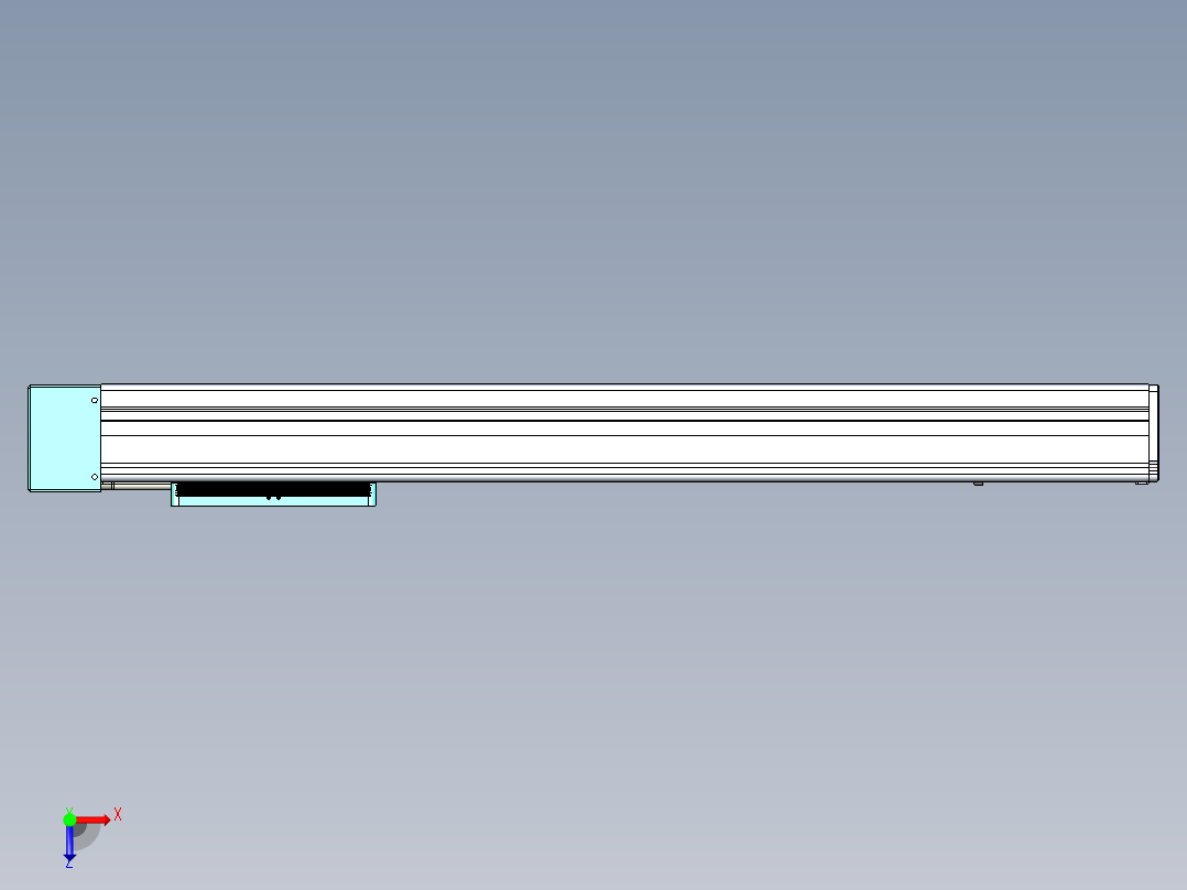 威洛博VC丝杆传动-无尘环境VC14-Lxx-C-S550-BL-ZP75-C3俯视图