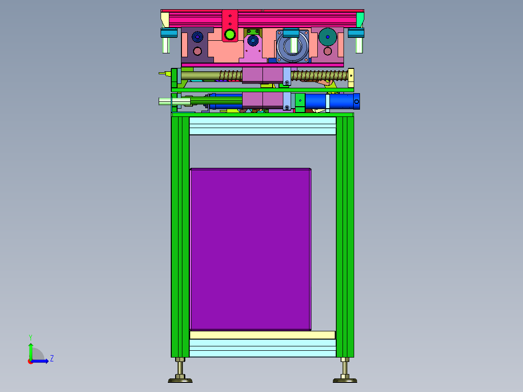 载板治具对接式传送机构左视图