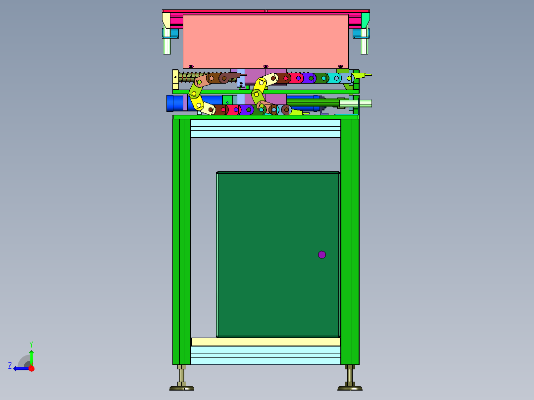 载板治具对接式传送机构右视图