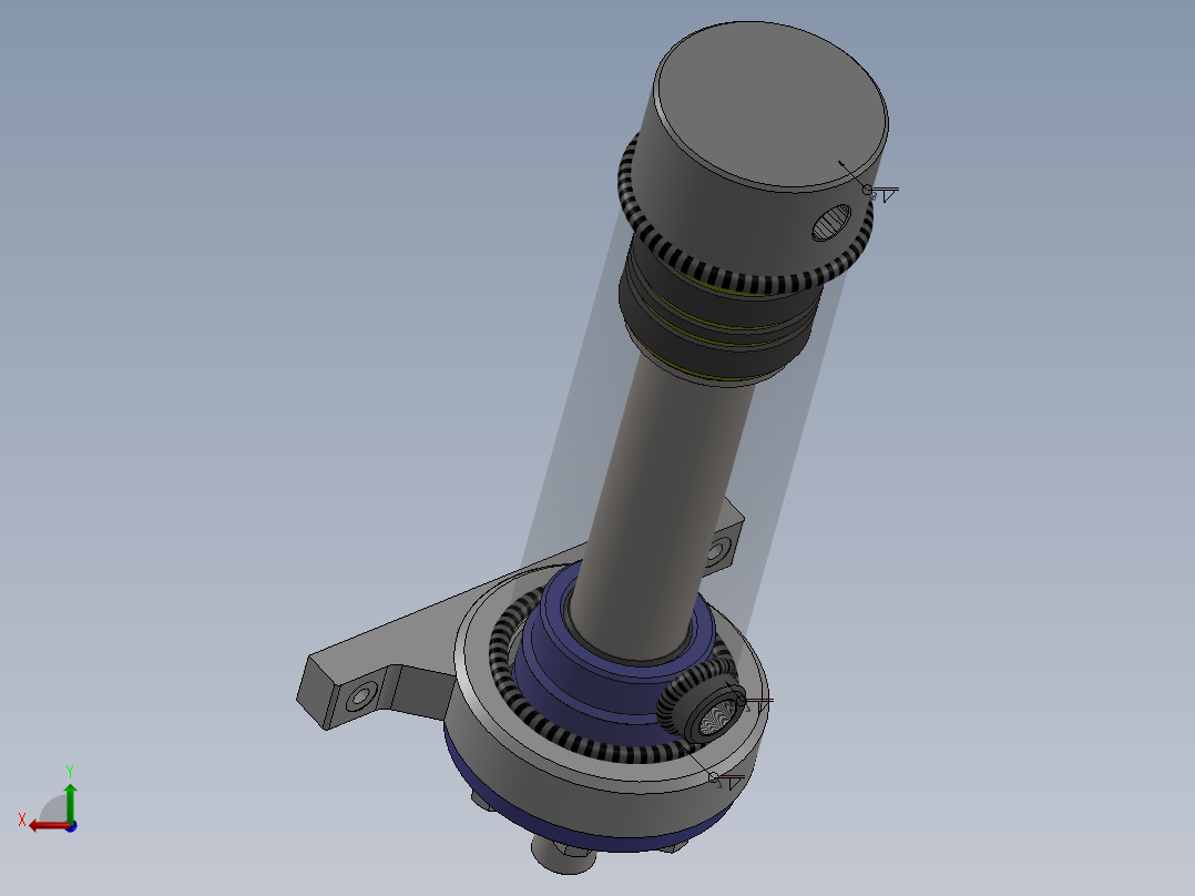 柱式液压缸后视图