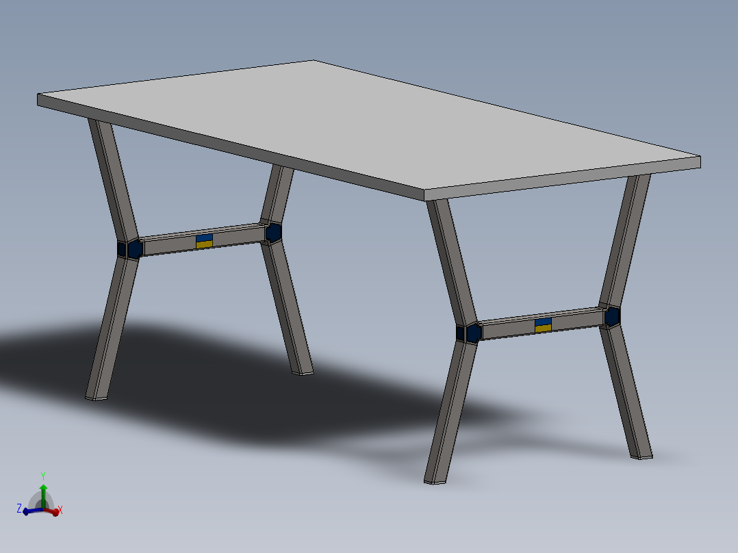 Desk-07 - 带袖管状腿