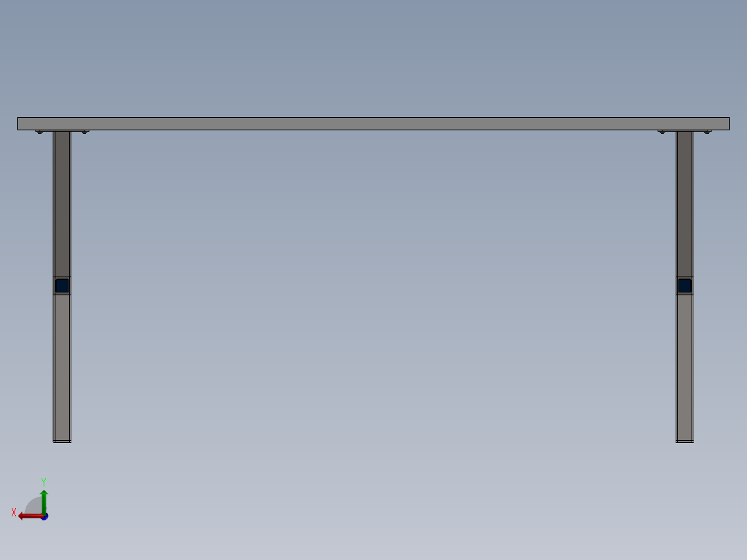 Desk-07 - 带袖管状腿后视图