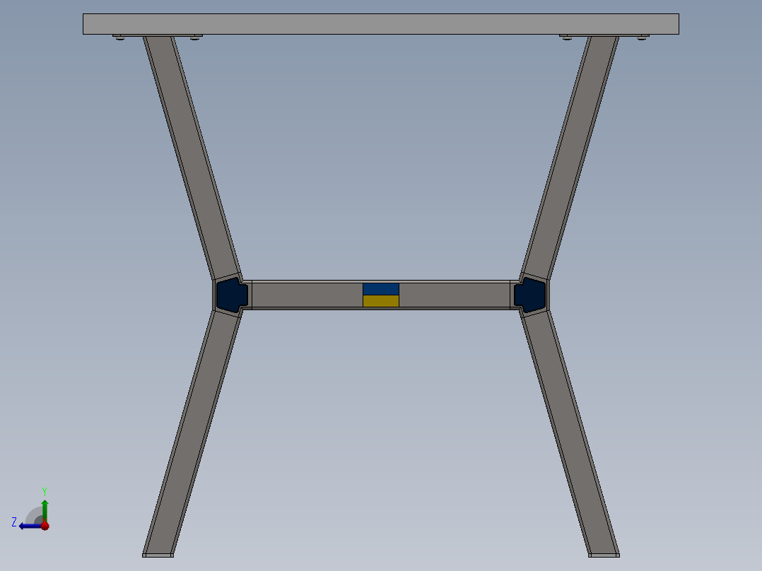 Desk-07 - 带袖管状腿右视图