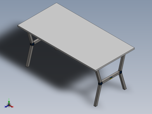 Desk-07 - 带袖管状腿正等轴测缩略图