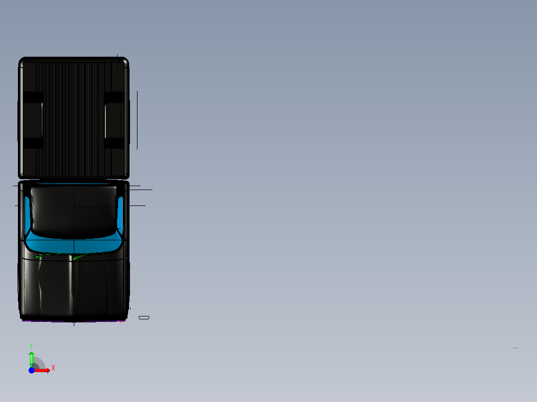 皮卡车模型3D图纸 (1)前视图