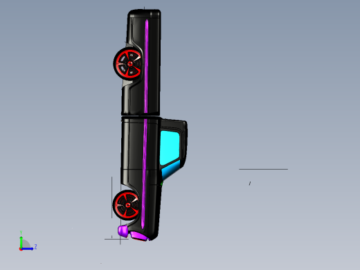 皮卡车模型3D图纸 (1)左视缩略图