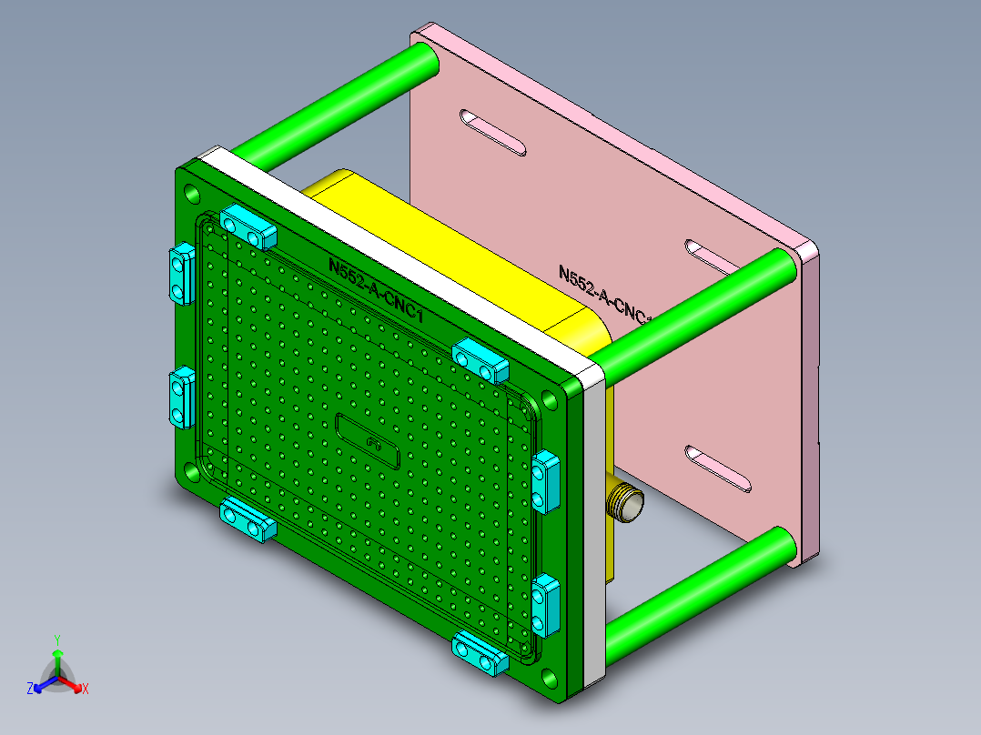 N552-A笔记本CNC工装夹具三维模型-CNC1-0420主视图