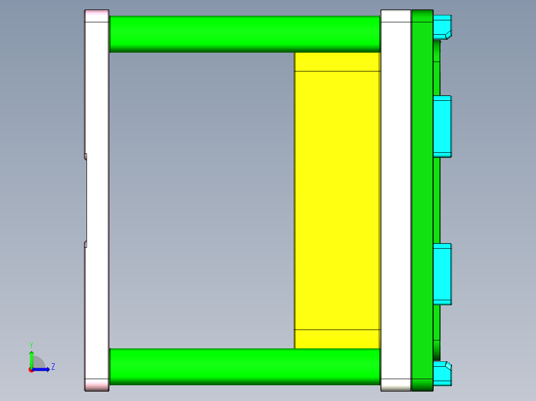 N552-A笔记本CNC工装夹具三维模型-CNC1-0420左视图
