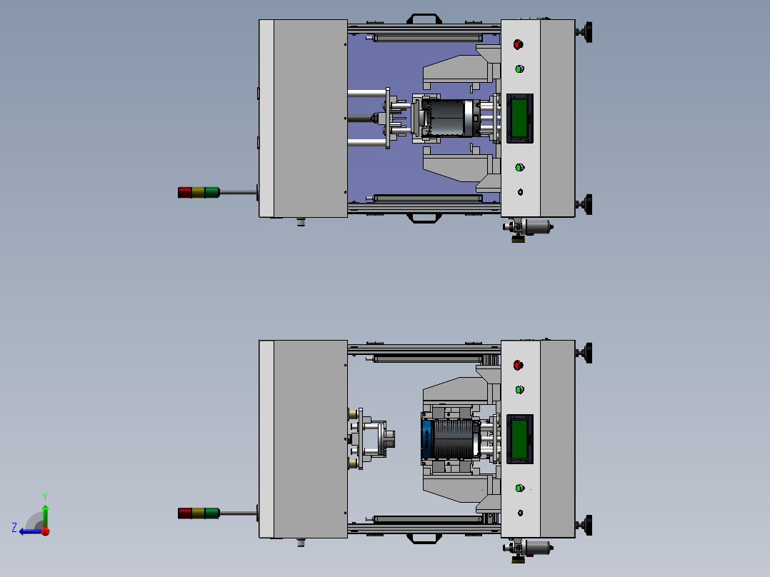 咖啡机外壳铆压机sw18可编辑右视图