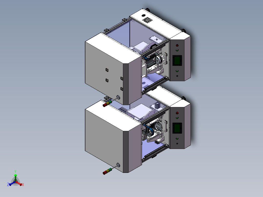 咖啡机外壳铆压机sw18可编辑正等轴测图