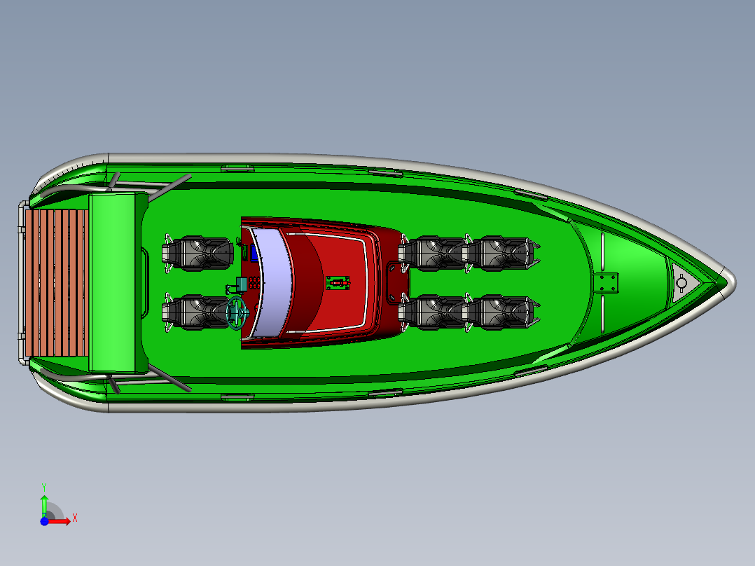 海上巡逻艇前视图