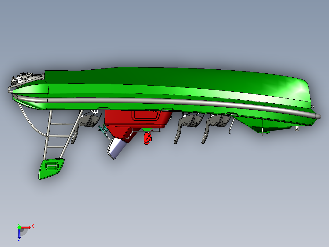 海上巡逻艇俯视图