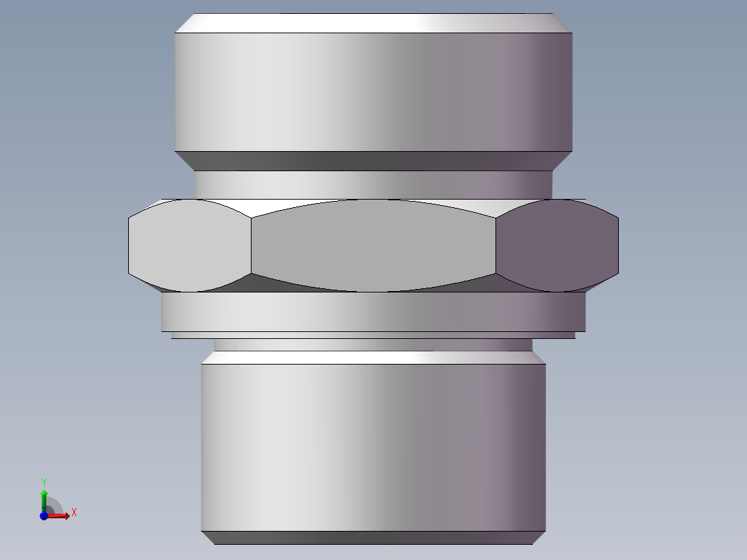 公制螺纹ED密封、1CM-30-26WD前视图