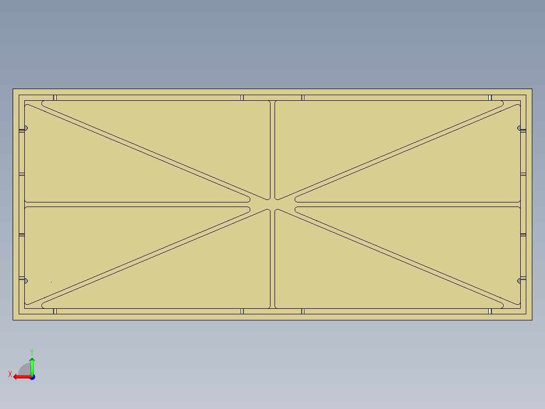 汽车底部钣金冲压件检具设计后视图