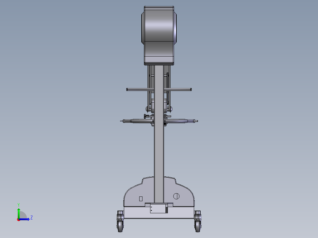 病患移动式升降支架左视图