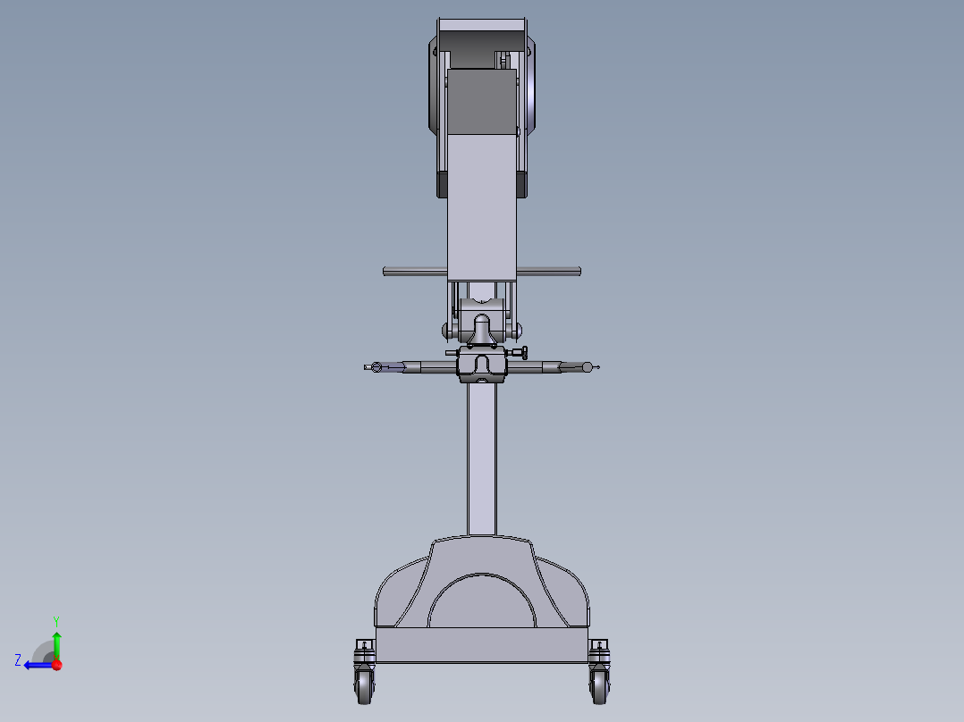 病患移动式升降支架右视图
