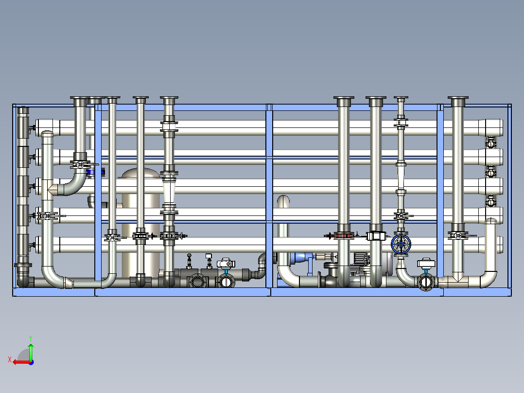 一级反渗透后视图
