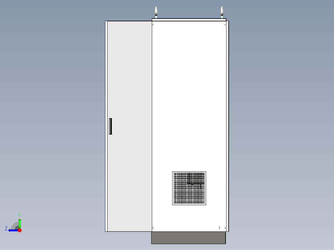双柜组装软启动旁路消防风机控制柜 56254右视图