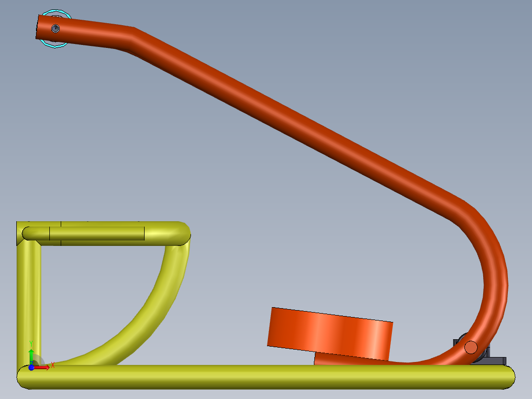 腹肌健身器前视图