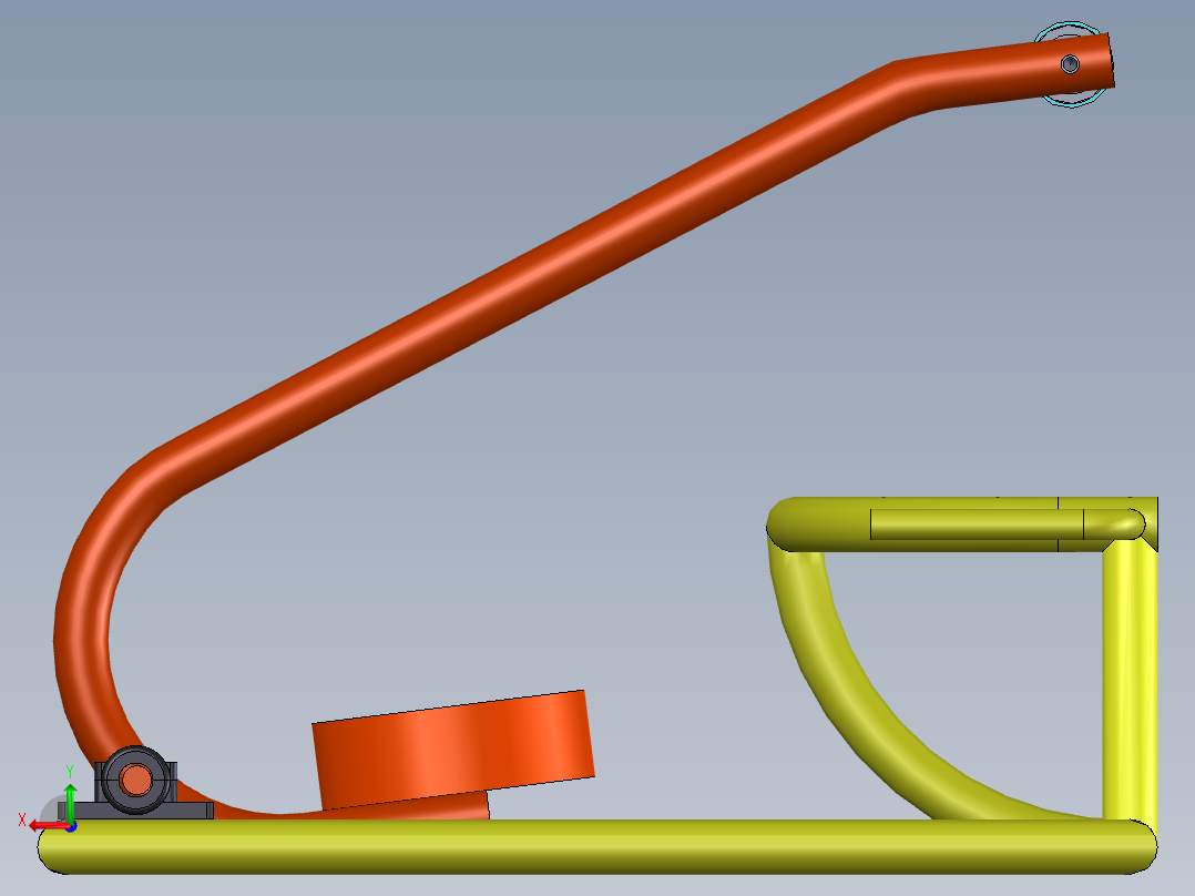 腹肌健身器后视图