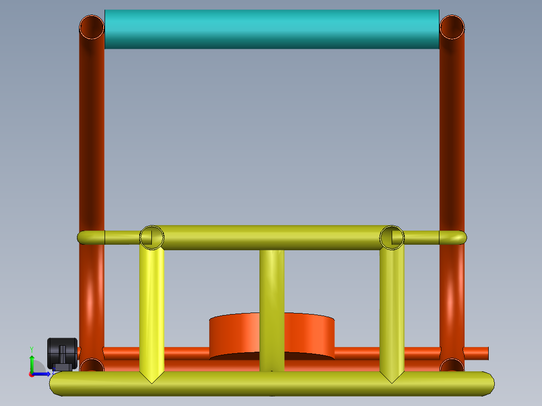 腹肌健身器左视图