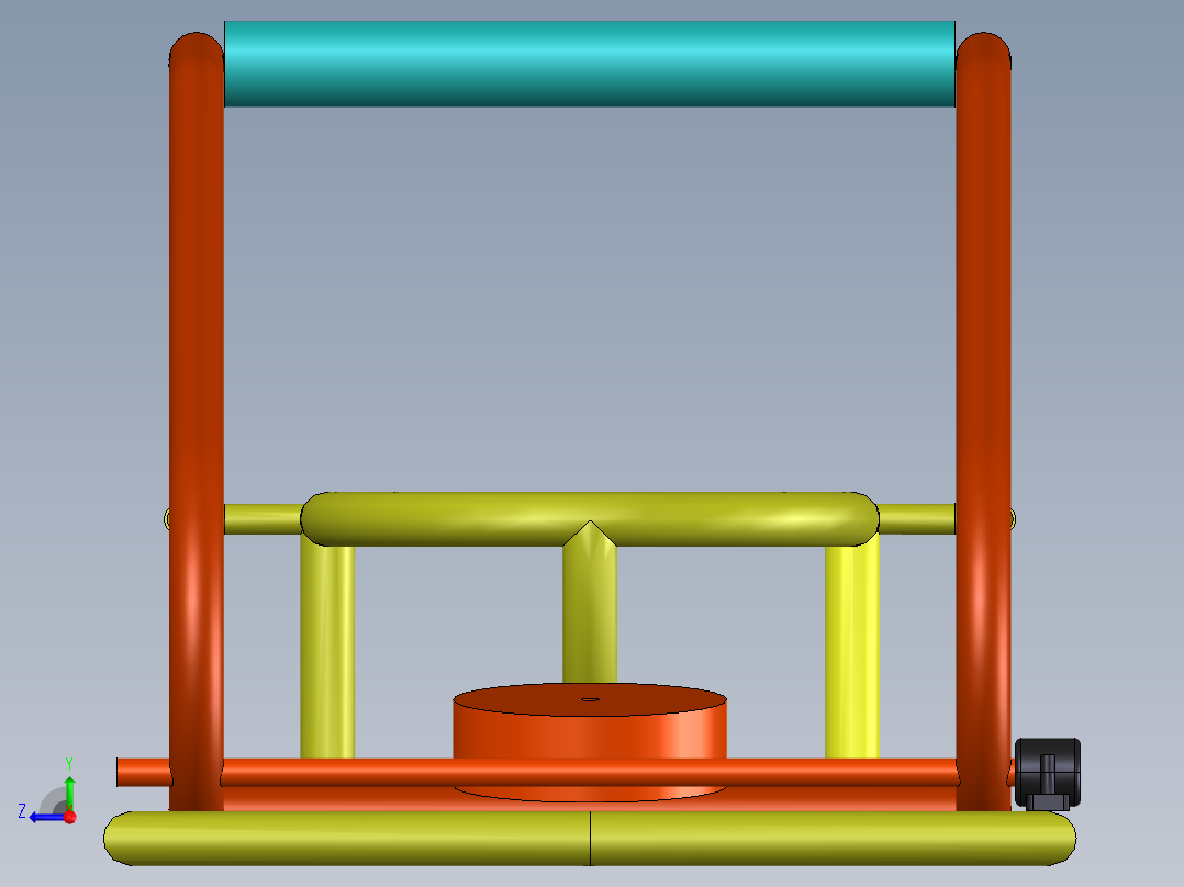 腹肌健身器右视图