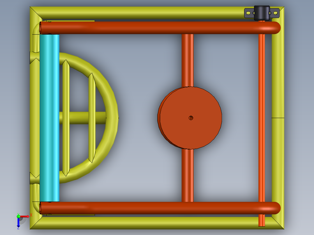腹肌健身器俯视图