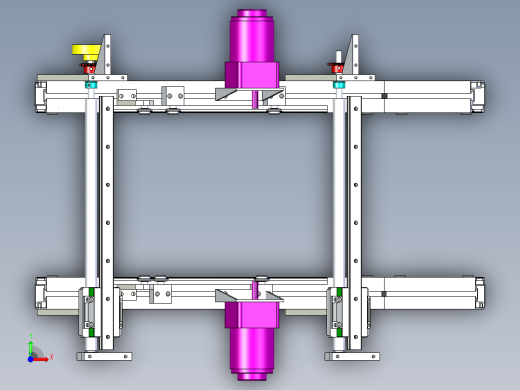 线体3D模型后轨道固定组合前视缩略图