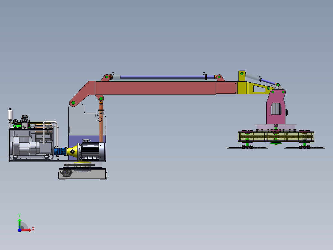 车载绿篱修剪机设计【含三维solidworks2021版本+15张CAD图+说明书】前视图