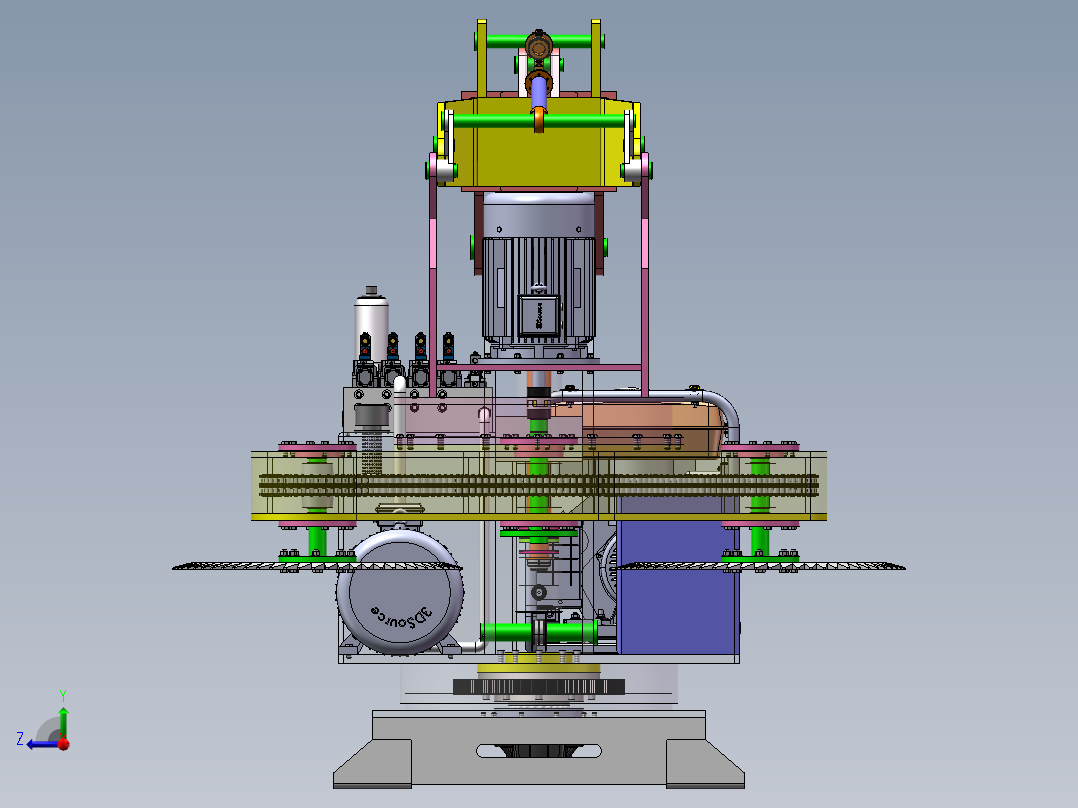 车载绿篱修剪机设计【含三维solidworks2021版本+15张CAD图+说明书】右视图
