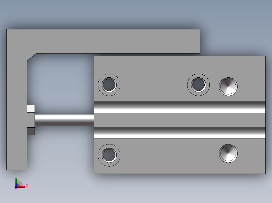 气缸MXH6-15前视图