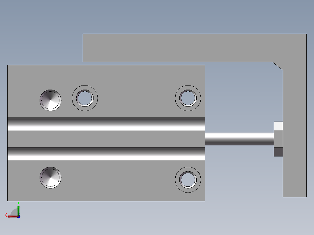气缸MXH6-15后视图
