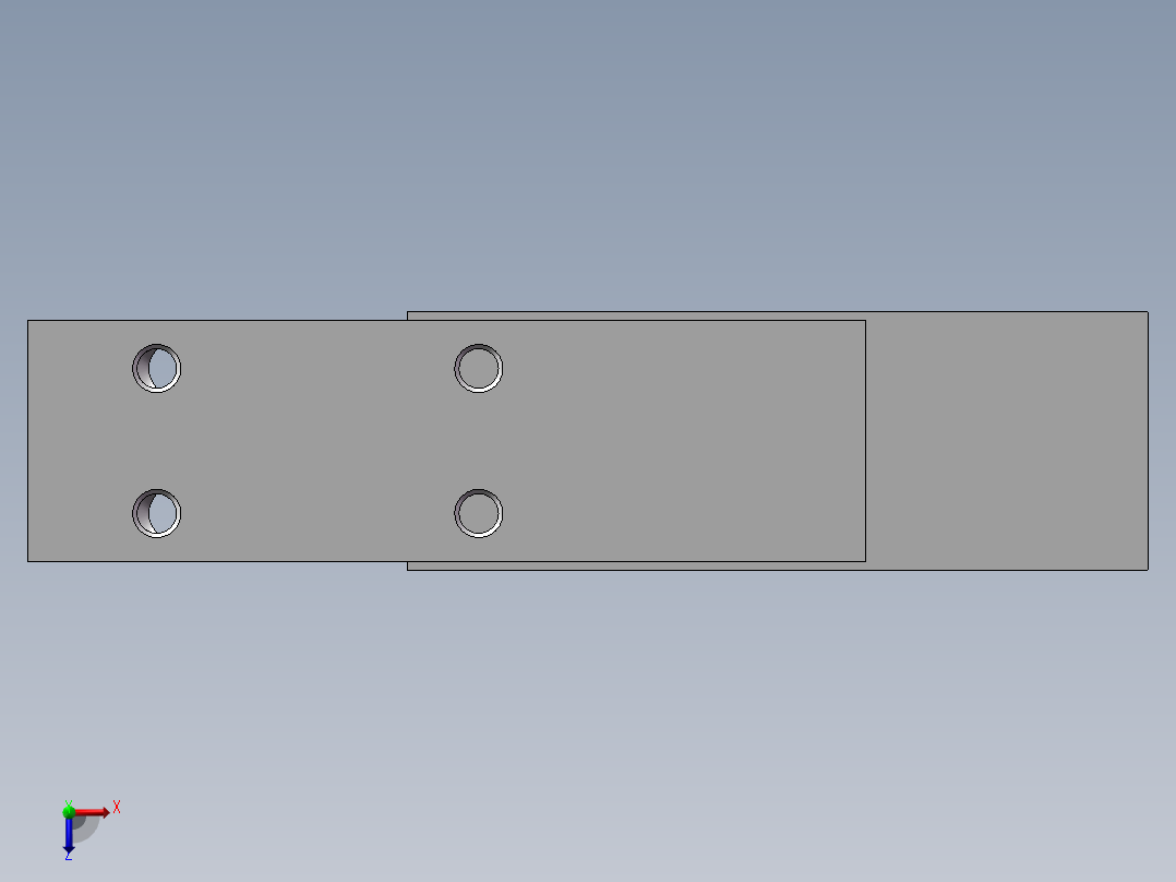 气缸MXH6-15俯视图