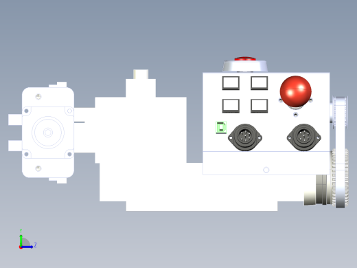 手动车床改数控车床基本结构左视缩略图