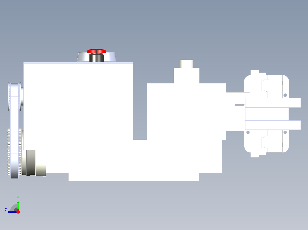 手动车床改数控车床基本结构右视图